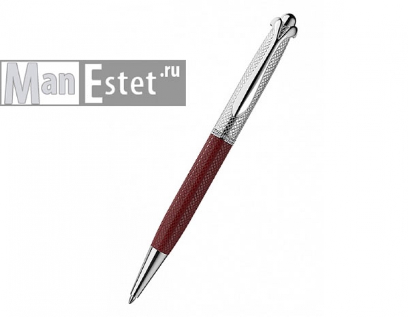 Серебреная ручка роллер, цвет бордовый