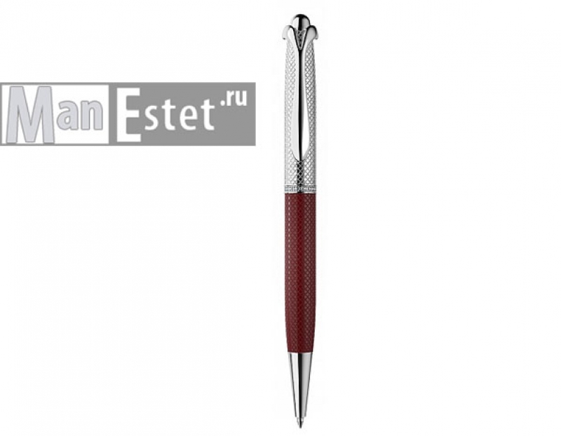 Серебреная ручка роллер, цвет бордовый